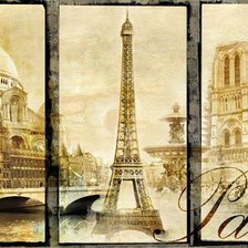 Оригинал схемы вышивки «Серия "Париж" Эйфелева башня» (№143121)