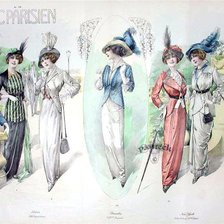 Схема вышивки «Дамы»