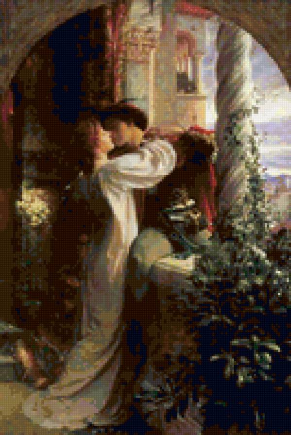 Ромео и Джульета - любовь, пара, романтика, средневеков, женщина, мужчина, свидание - предпросмотр