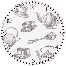 Схема вышивки «Часы для кухни»