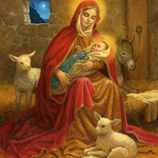 Схема вышивки «Серия "Иконы "Рождество Христово"»