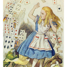 Оригинал схемы вышивки «Алиса и карты» (№153604)