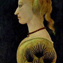Оригинал схемы вышивки «Бальдовинетти Алессо Портрет девушки в желтом.jpg» (№153976)