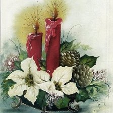 Схема вышивки «рождественская свеча»