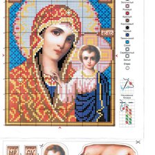 Схема вышивки «икона Казанской Богородицы»