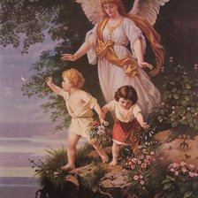 Оригинал схемы вышивки «Ангел хранитель» (№157137)