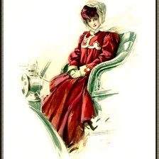 Оригинал схемы вышивки «Девушка Фишера» (№161724)