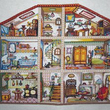 Схема вышивки «кукольный домик..»