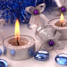 Схема вышивки «Новогодние свечи»