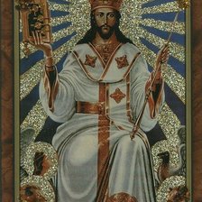 Схема вышивки «иисус на троне»