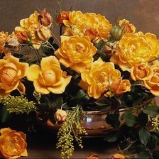 Оригинал схемы вышивки «Желтые розы» (№167693)