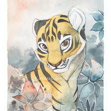 Схема вышивки «Мультяшная тигра.»
