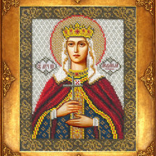 Схема вышивки «Икона Св. Людмила»