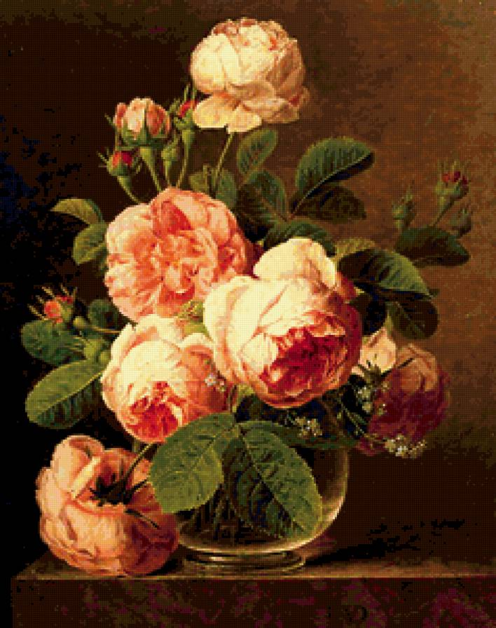 Розы - букет, розы, цветы, ваза - предпросмотр