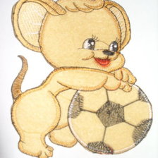 Схема вышивки «Мышонок футболист»