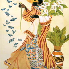 Схема вышивки «Африканка с каллами»