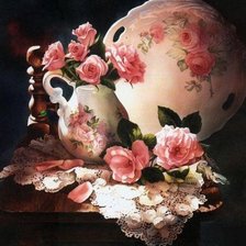 Оригинал схемы вышивки «Розы в викторианском стиле» (№178180)