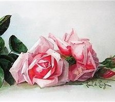Оригинал схемы вышивки «Прекрасные розы от Лонгре. Фрагмент 3» (№178892)