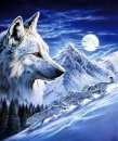 Схема вышивки «Лунный волк»
