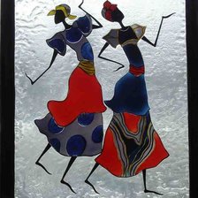 Схема вышивки «африканские танцы»