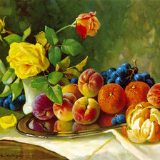 Оригинал схемы вышивки «Натюрморт с фруктами» (№184606)