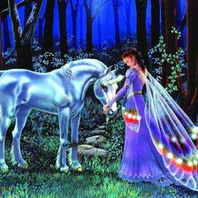 Схема вышивки «фея с лошадью»