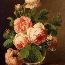 Оригинал схемы вышивки «розы в вазе» (№186312)
