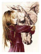 Схема вышивки «Девочка с лошадью»