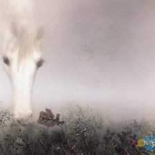 Схема вышивки «Лошадь в тумане 2»