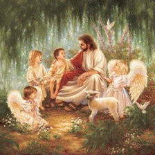 Схема вышивки «Христос и дети»