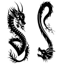 Схема вышивки «два дракончика»