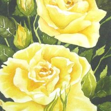 Оригинал схемы вышивки «Жёлтые розы» (№194587)