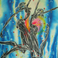 Оригинал схемы вышивки «По картине художника. Танцующие негритянки.» (№194631)