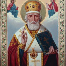 Оригинал схемы вышивки «Икона Святой Николай Чудотворец» (№195439)