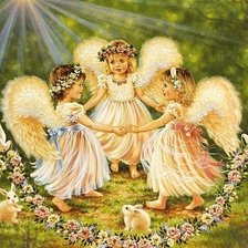 Схема вышивки «танец ангелочков»