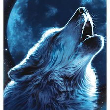 Оригинал схемы вышивки «волк» (№200528)