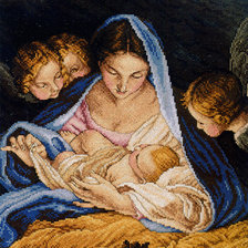 Схема вышивки «Дева Мария и дитя»