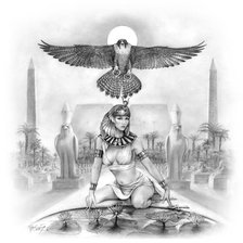 Схема вышивки «девушка и орел»
