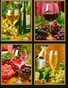 Вино и виноград - виноград, натюрморт, бокал, кухня, вино, на кухню, для кухни - оригинал