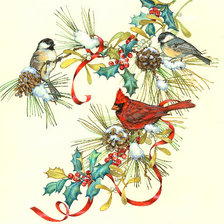 Оригинал схемы вышивки «птички» (№204494)