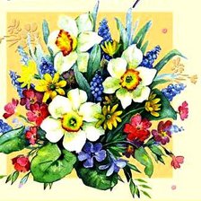 Оригинал схемы вышивки «Весенние цветы» (№211370)