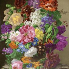 Оригинал схемы вышивки «Натюрморт, цветы, розы» (№213537)