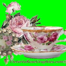 Схема вышивки «Чашка с розами»