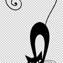 Оригинал схемы вышивки «Чёрный кот» (№226391)