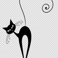 Оригинал схемы вышивки «Чёрный кот» (№226392)
