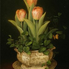 Оригинал схемы вышивки «тюльпаны» (№227105)