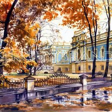 Схема вышивки «Осень Сергей Брандт»