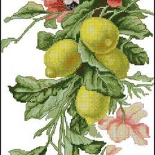 Схема вышивки «Пано с лимонами.»