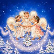 Схема вышивки «Хоровод ангелов»