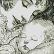 Оригинал схемы вышивки «Мать и дитя» (№232767)
